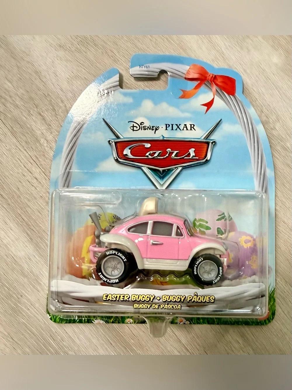 Disney Pixar Cars Easter Buggy Pink Volkswagen Beetle Diecast Mattel NIP